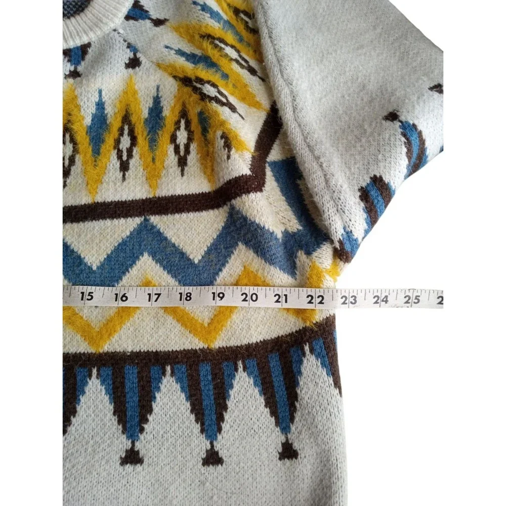 Moon River Fair Isle Women's Crew Neck Knite Sweater Sz S